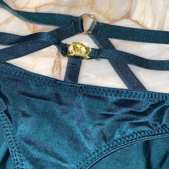 New Victoria’s Secret Very Sexy Strappy Thong Silky Smooth Satin V-String Panty - Picture 2 of 8